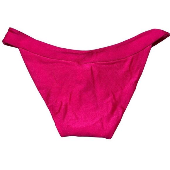 Isabella Rose Pink Women's Tubular Cove Banded Hipster Bikini Bottom Sz L NEW - Picture 3 of 4
